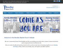 Tablet Screenshot of bewdleybaptist.org.uk